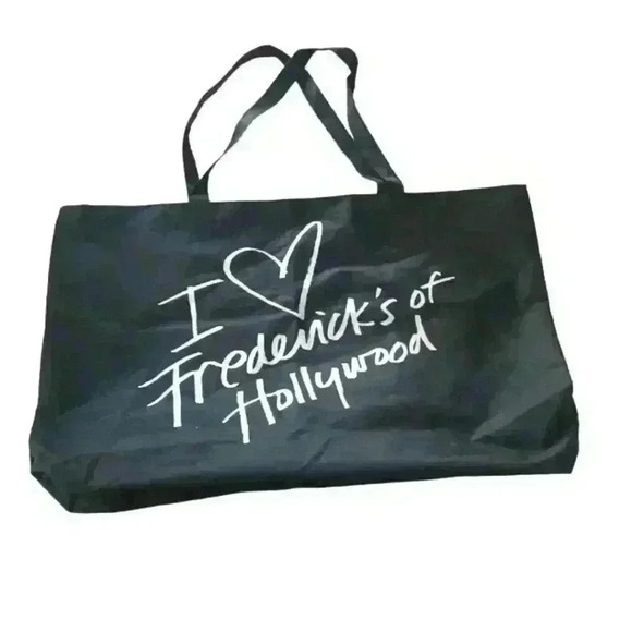 Frederick's of Hollywood Black Sturdy Canvas Xlarge Tote - Picture 1 of 9